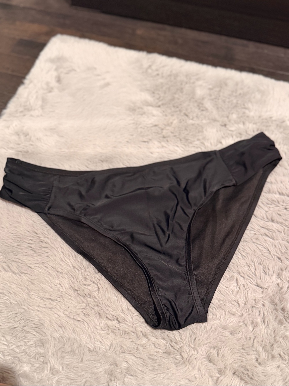Classic Black Bikini Bottom — Low-Rise Seamless Swim Brief